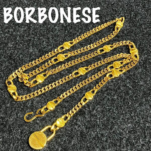 【ws1078】良品◎ BORBONESE ボルボネーゼ チェーンベルト ゴールドカラー