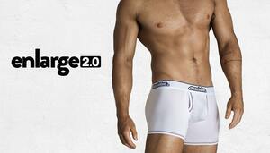 即決正規品新品 オージーバム Aussiebum Enlarge 2.0 Trunk ボクサートランク ホワイト白色 現品表記サイズ S　モダール生地