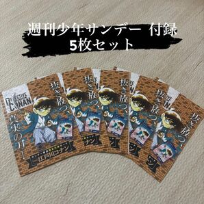 週刊少年サンデー22・23合併号 サンデー特別付録カード 江戸川コナン 5枚セット