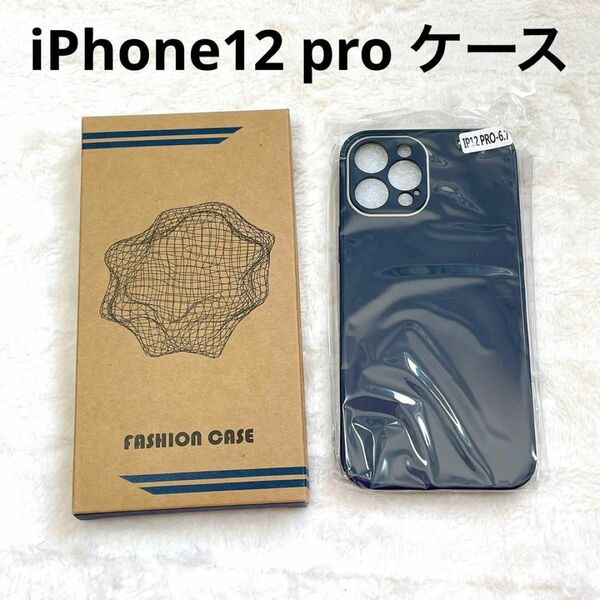 iPhone12/12Pro ネイビー 高品質ウッド+TPUハイブリッドケース