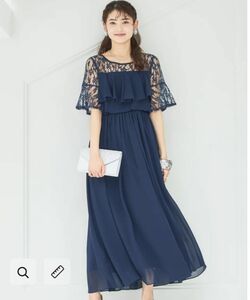 【洗える】　DRESS+　パーティー　ドレス　ワンピース　L　ロング