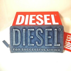 DIESEL ディーゼル 長財布 デニム ブルー X09452 P5185 H1410 ※ご購入から発送まで約7～9日前後お時間をいただいております。