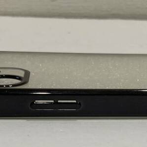 IPhone12 mini ケース クリア 透明 全面保護 耐衝撃 軽量 メッキ加工 TPU 薄型 ストラップホール付き 滑り止め 落下防止（ブラック）の画像8