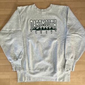 貴重 Champion チャンピオン 90年代中期 DARTMOUTH Crew 緑プリント リバースウィーブ スウェット サイズL 極美品