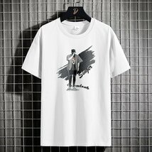 メンズ半袖Tシャツ、カットソー tシャツ メンズ 半袖 綿100％ 夏 ファッション 上着 速乾 通気性 韓国 高品質 便利 通勤　ホワイト2XL_画像1