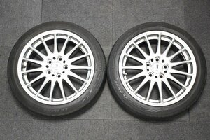 WORK SPORBO FERVORE 17×7JJ +53 アルミホイール PCD114.3 17インチ 5穴 タイヤ 215/45R17 91W 2本セット 4-E007/1/180