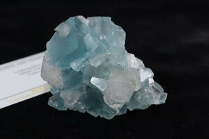 フランス・ルバーグ鉱山産 フローライト&クォーツ 蛍石&水晶 天然石 ブルーグリーン 幅5.5cm 重さ109g 4-C042