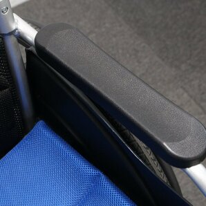 NICE WAY 8 ナイスウェイ 自走式車椅子 車いす オーシャンブルー 介助ブレーキ付き 折り畳み式 ノーパンクタイヤ 4-E090Z/1/240の画像9