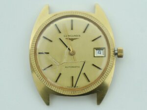 [1 иен старт ]LONGINES AUTOMATIC 18K 750 печать 18 чистое золото наручные часы ремень нет примерно 32.84g Junk 3-A029/1/60P
