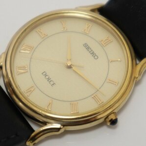 【1円スタート】SEIKO DOLCE 18KT 刻印 5E61-0A10 K18 18金無垢 メンズ クォーツ 腕時計 新品電池交換済み 総重量約33.49g 4-A042/1/60Pの画像8