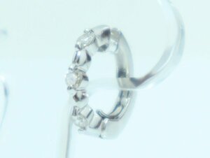 [1 jpy start ]K18WG 0.10 stamp white gold stone attaching earrings gross weight approximately 1.32g 4-A020/1/60L