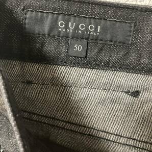 【定価約85%OFF・即決&送料無料】GUCCI/メタルパーツデニム/50/クラシックオイル加工//171640 XZ157/50/の画像3