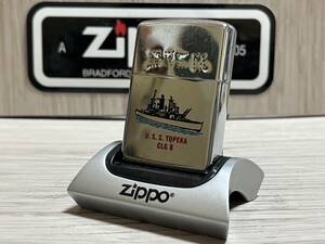  large amount exhibiting!![ rare ] rare Vintage 1964 year made Zippo 'U.S.S. TOPEKA CLG 8' 60's 60 period Vintage stamp the US armed forces navy original Zippo -