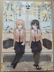 【入間人間/仲谷鳰】やがて君になる 佐伯沙弥香について アニメイト限定4Pリーフレット【ライトノベル2巻アニメイト特典】