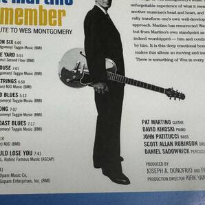 美品CD】remember/a tribute to wes montgomery/pat martino/リメンバー：トリビュート・トゥ・ウェス・モンゴメリー/パット・マルティーノの画像6