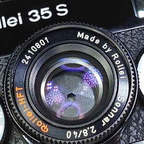 【終活収集品整理】 Rollei 35S 黒 Sonnar 40mm f2.8 HFTコーティング搭載モデル 各動作良好 スローOK 露出計メーターOK 手のひらサイズ の画像8