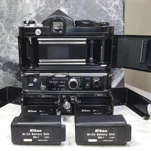 【終活】 Nikon F2 アイレベルF 黒 美品＋Ai-s NIKKOR 50mm f1.2 シンデレラ＋Ai 50mm f1.8＋モータードライブMD−2＋MB-1 各動作良好 連写の画像6