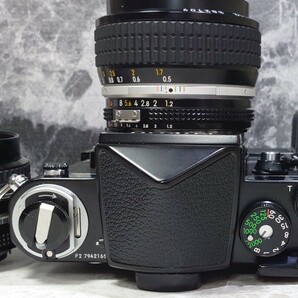【終活】 Nikon F2 アイレベルF 黒 美品＋Ai-s NIKKOR 50mm f1.2 シンデレラ＋Ai 50mm f1.8＋モータードライブMD−2＋MB-1 各動作良好 連写の画像4