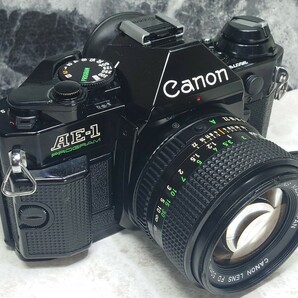 【整備済収集品】 Canon AE-1 Program 美品＋NEW FD 50mm f1.4 大口径単焦点セット 各動作良好 露出計メーターOK 持病シャッター鳴きなしの画像3
