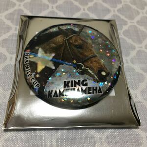 JRA 70周年メモリアルヒーロー　缶バッジ　キングカメハメハ　競馬　