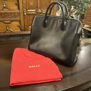 【送料無料】BALLY バリー ハンドバック トートバック 2Way レザー 鞄 ブラック パドロック 付属●BB04N078