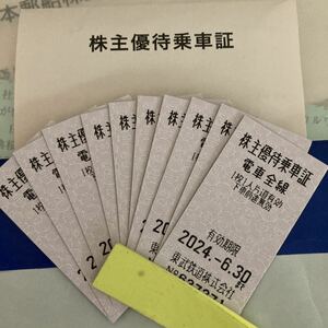 東武鉄道株主優待乗車証 日光浅草鬼怒川10枚セット2024.6/30期限