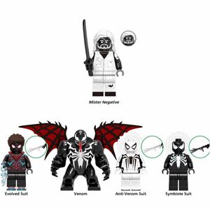 即納 5体セット ヴェノム スパイダーマン　マーベル アベンジャーズ　ブロック ミニフィグ レゴ LEGO 互換 ミニフィギュア　er 1