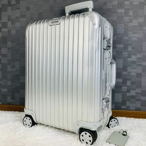 【美品】RIMOWA リモワ TOPAS トパーズ 45L 4輪 MW TSAロック シルバー 銀色 オリジナル キャビンプラス アルミ キャリー スーツケース