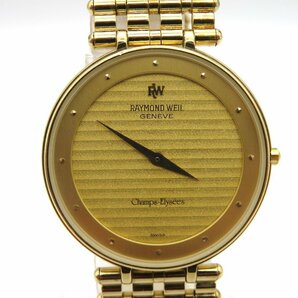 1円■ジャンク■ レイモンドウィル 106-2 Champs-Elysees ゴールド クオーツ ユニセックス 腕時計 K81503の画像2