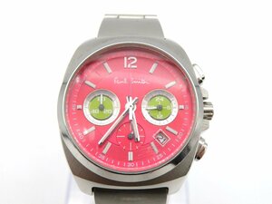 1円◆稼働◆ ポールスミス ピンク クオーツ ユニセックス 腕時計 K78201