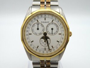 1円◆稼働◆ ティソ ホワイト クオーツ ユニセックス 腕時計 N427