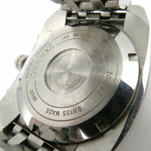 1円◆稼働◆ ゾディアック ZO-4500 ネイビー クオーツ メンズ 腕時計 N073の画像4