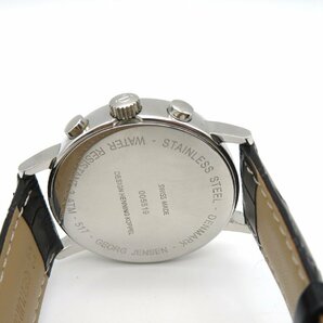 1円◆稼働◆ ジョージジェンセン 5519 シルバー クオーツ メンズ 腕時計 N829の画像4