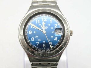 1円◆稼働◆ swatch ネイビー クオーツ メンズ 腕時計 N864
