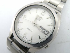 1円◆稼働◆ セイコー 7S26-00X0 ホワイト 自動巻き メンズ 腕時計 L31303