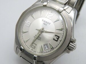 1円◆稼働◆ ティソ PR100 シルバー/ホワイト クオーツ メンズ 腕時計 L30502