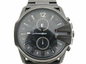 1円◆稼働◆ ディーゼル DZ-4180 ブラック クオーツ メンズ 腕時計 N847