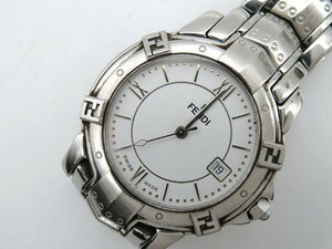 1円■ジャンク■ フェンディ 3500G ホワイト クオーツ ユニセックス 腕時計 N496