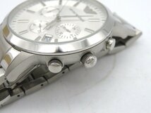 1円◆稼働◆ エンポリオアルマーニ AR-2458 ホワイト クオーツ メンズ 腕時計 コマ3 L27007_画像2