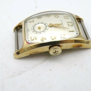 1円■ジャンク■ ハミルトン ゴールド 手巻き レディース 腕時計 L26407の画像2