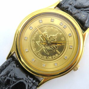 1円◆稼働◆ その他 コインウォッチ ゴールド クオーツ ユニセックス 腕時計 K28706の画像1