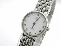 ☆1円◆稼働◆　オメガ　　デビル　ホワイト　クオーツ　レディース　腕時計　　M509_画像1