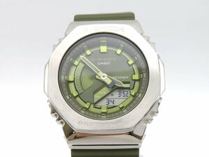 1円◆稼働◆ カシオ GM-S2100 G-SHOCK モスグリーン クオーツ メンズ 腕時計 K35104