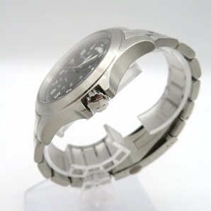 1円◆稼働◆ ハミルトン H644510 カーキ 黒 クオーツ メンズ 腕時計 L50401の画像2