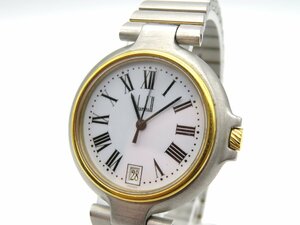 1円◆稼働◆ ダンヒル ホワイト クオーツ ユニセックス 腕時計 L55407