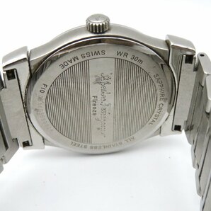 1円◆稼働◆ フェラガモ F10 フィレンツェ ブラック クオーツ メンズ 腕時計 L53801の画像5
