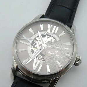 1円◆稼働◆ オロビアンコ シルバー 自動巻き メンズ 腕時計 L55105の画像1