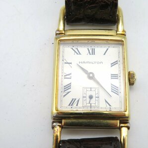 1円◆稼働◆ ハミルトン ホワイト クオーツ レディース 腕時計 L54703の画像2