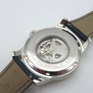 1円◆稼働◆ オロビアンコ シルバー 自動巻き メンズ 腕時計 L55105の画像6