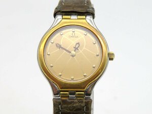 1円◆稼働◆ オメガ ゴールド クオーツ レディース 腕時計 L50006
